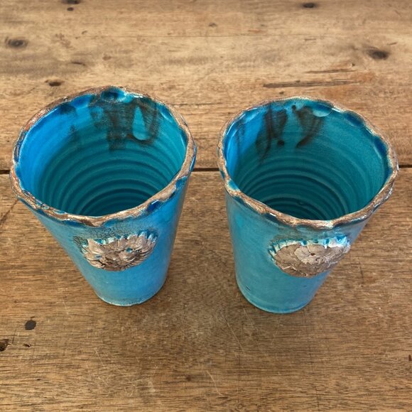 Vietri Rustic Garden Small Planter Cups - Set of 2 - Picture 6 of 11